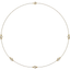 Daphne Round Diamond Bezel Station Necklace