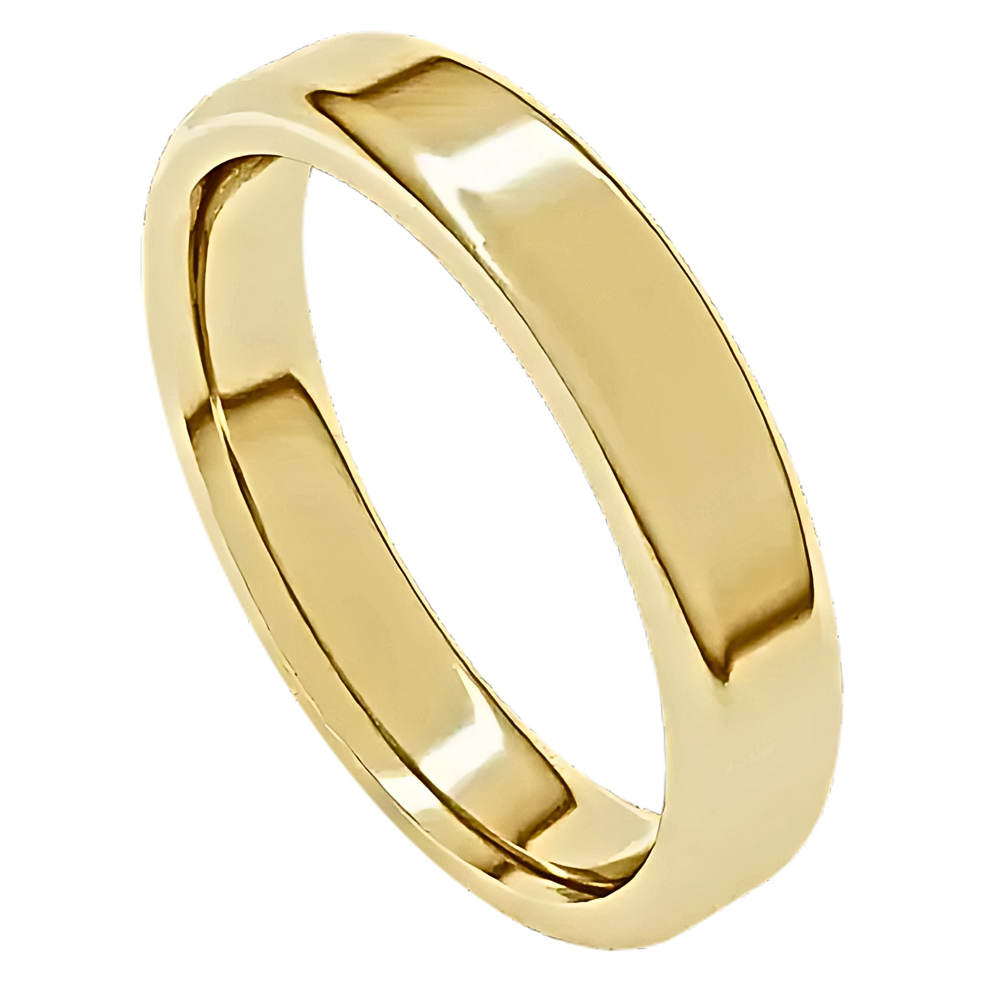 Comfort-Fit Round Edge Polished Men's Wedding Ring