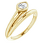 Dottie Pear Diamond Bezel Wrap Pinky Ring