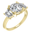 Phoebe Trapezoid Three Stone Setting