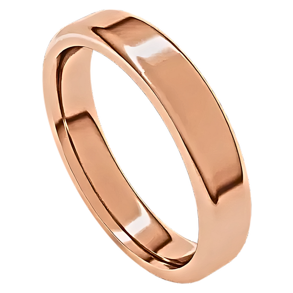 Comfort-Fit Round Edge Polished Men's Wedding Ring