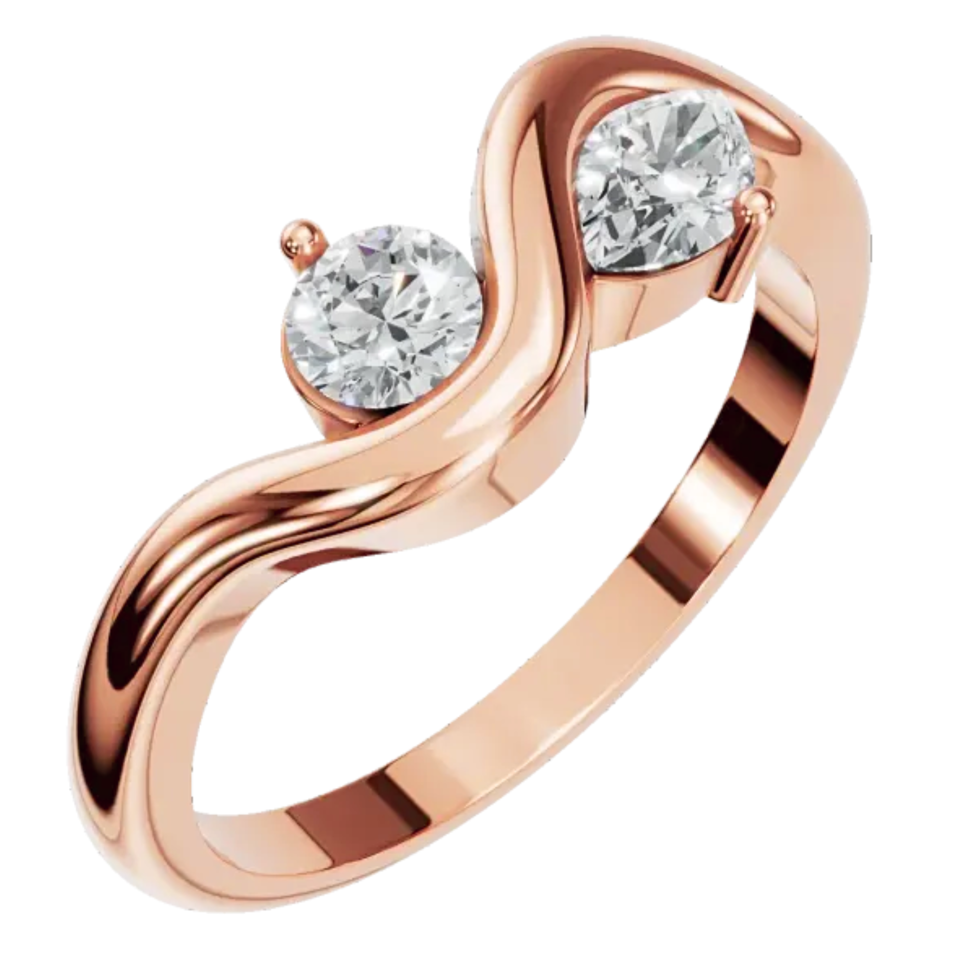 Felicity Toi-et-Moi Round & Marquise Diamond Ring