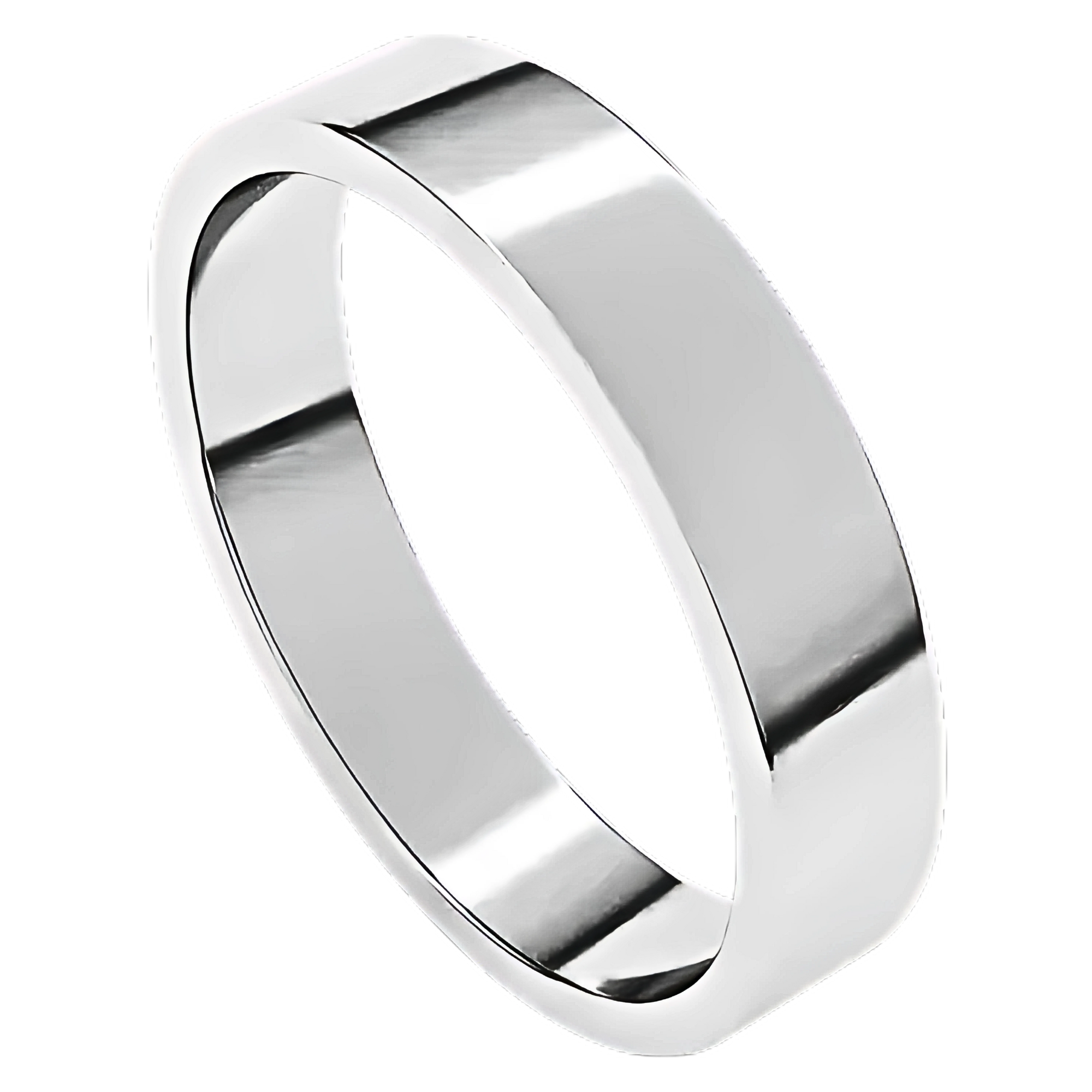 Classic Flat Polished Men's Wedding Ring