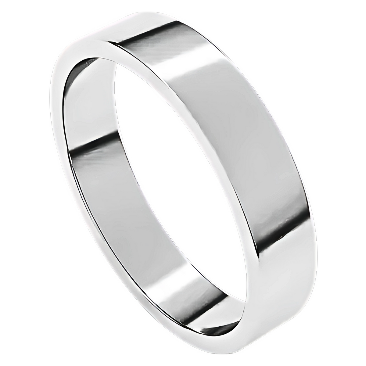 Classic Flat Polished Men's Wedding Ring