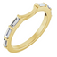 Andie Curved Baguette Diamond Wedding Ring
