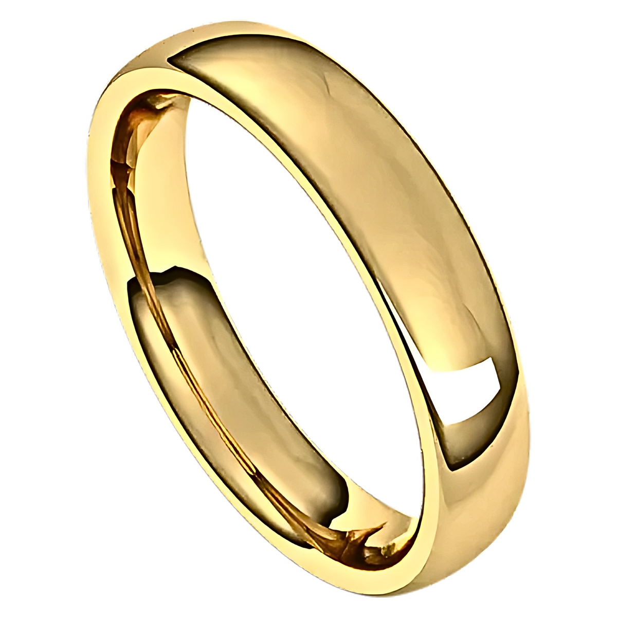 European-Style Polished Men's Wedding Ring