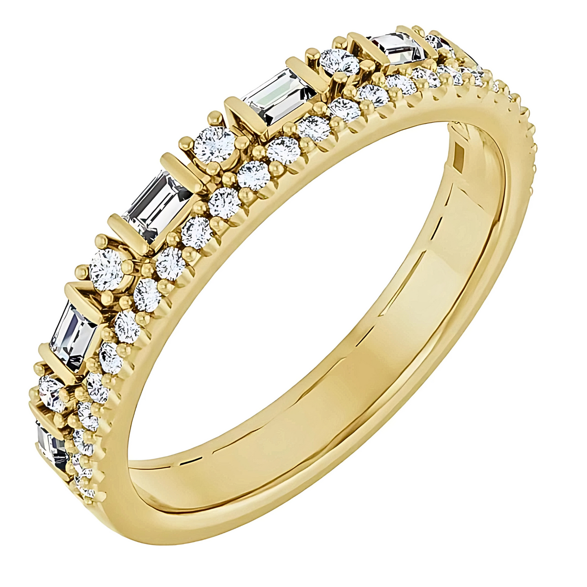 Ava Mixed-Shape Double Row Diamond Ring