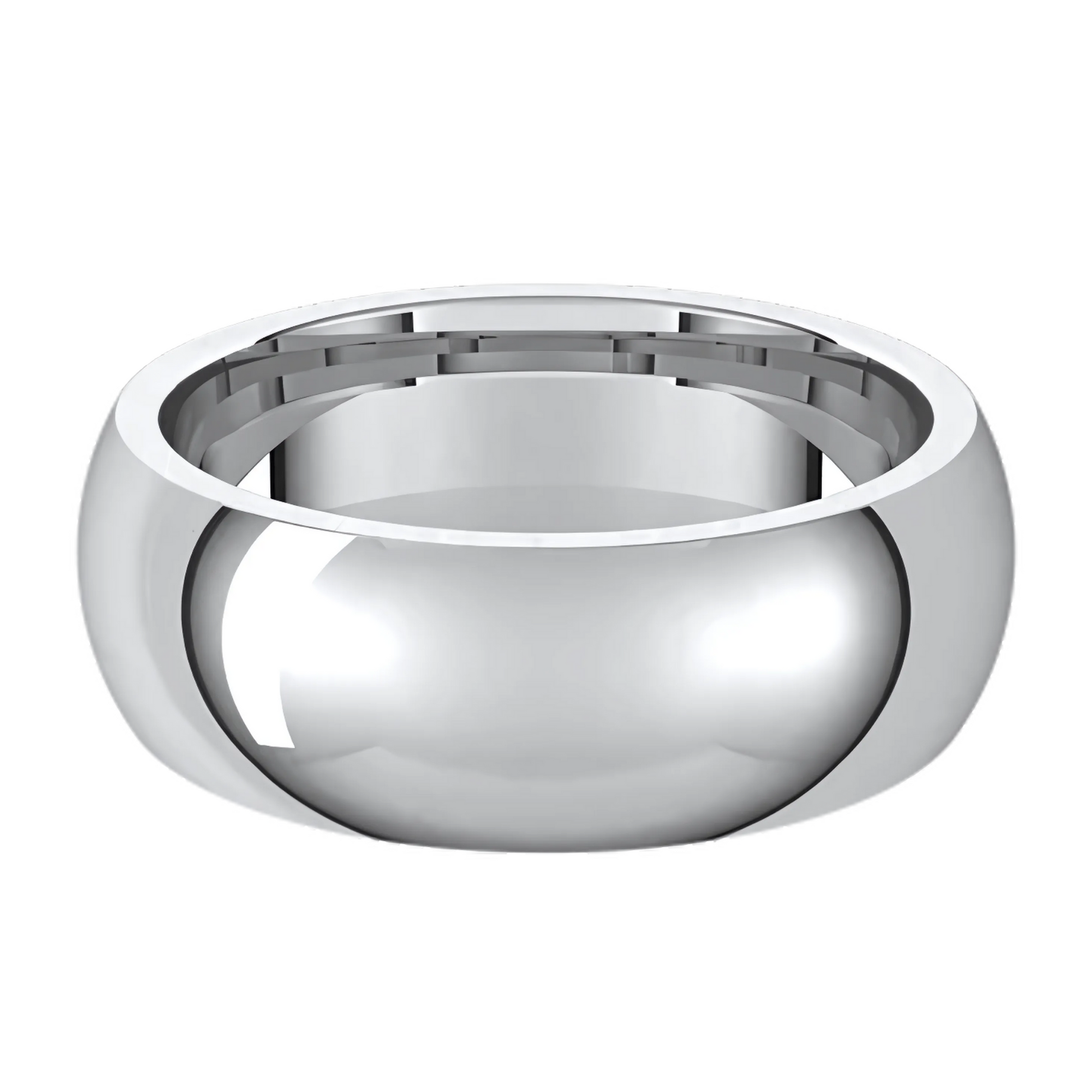 Comfort-Fit Half Round Polished Men's Wedding Ring