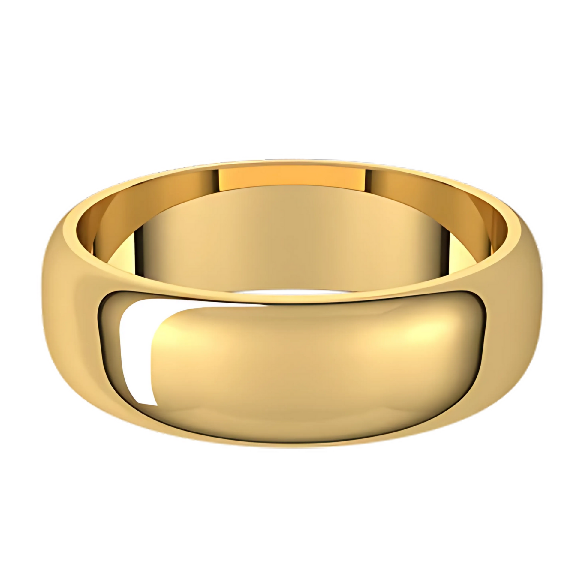 Classic Half Round Polished Men's Wedding Ring