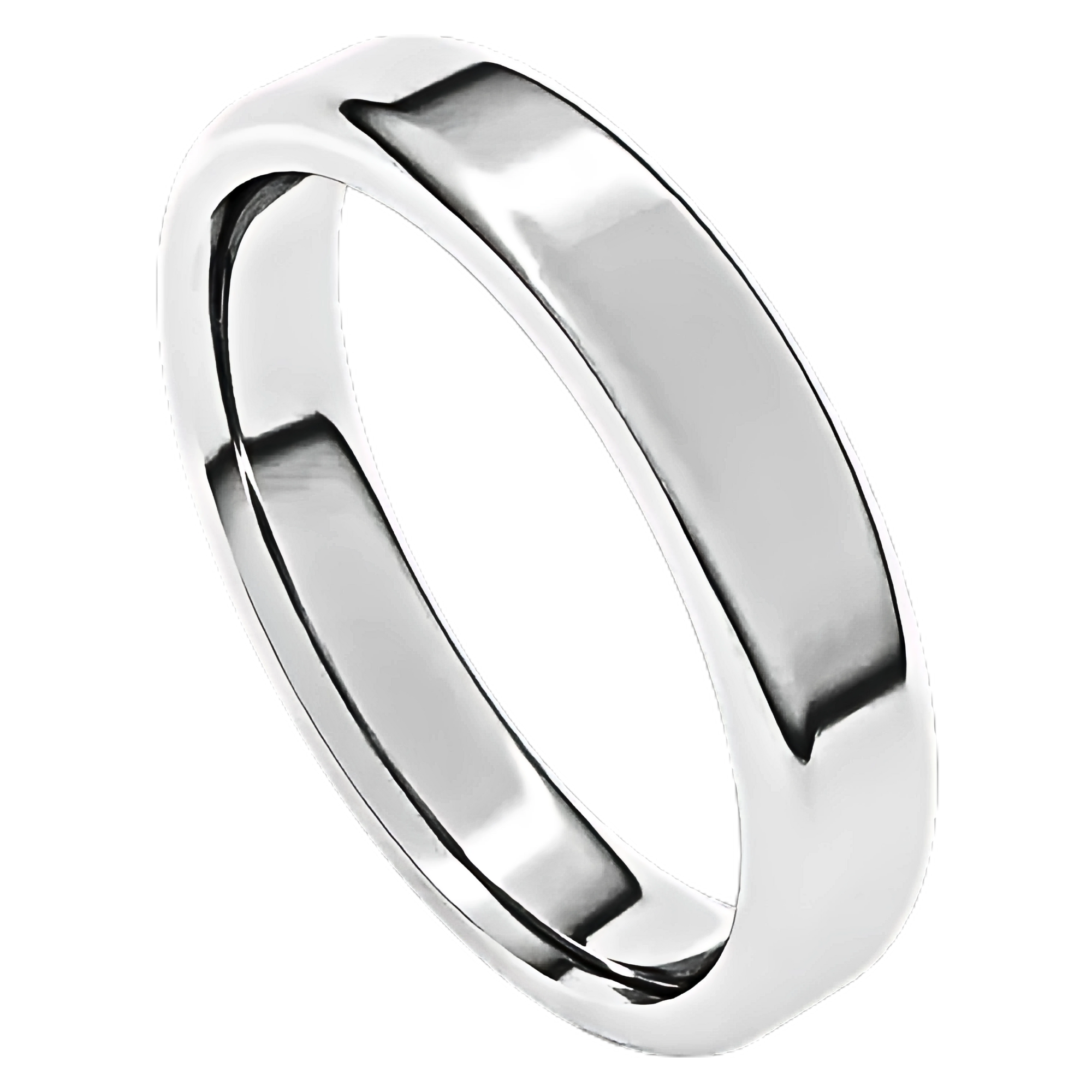 Comfort-Fit Round Edge Polished Men's Wedding Ring