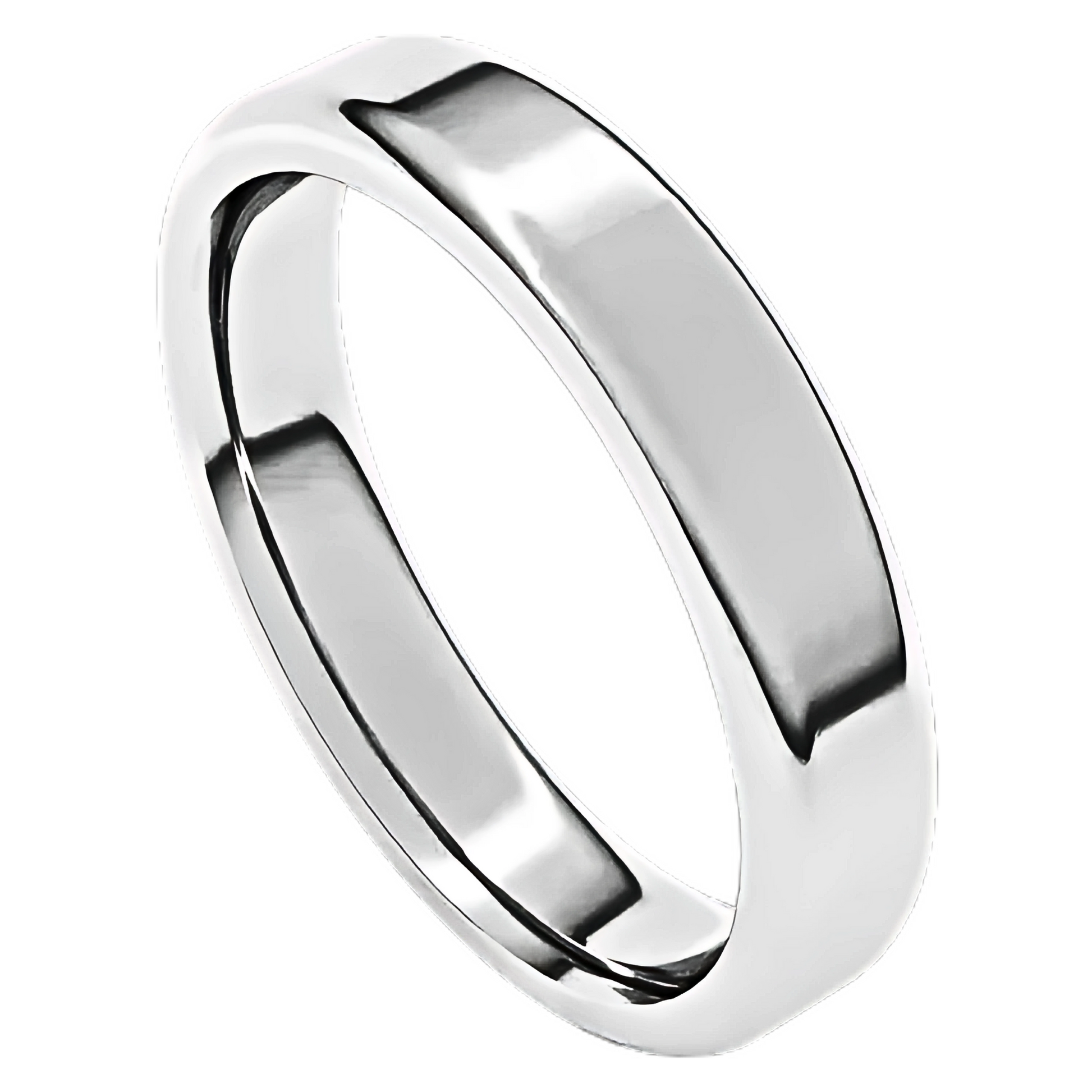 Comfort-Fit Round Edge Polished Men's Wedding Ring