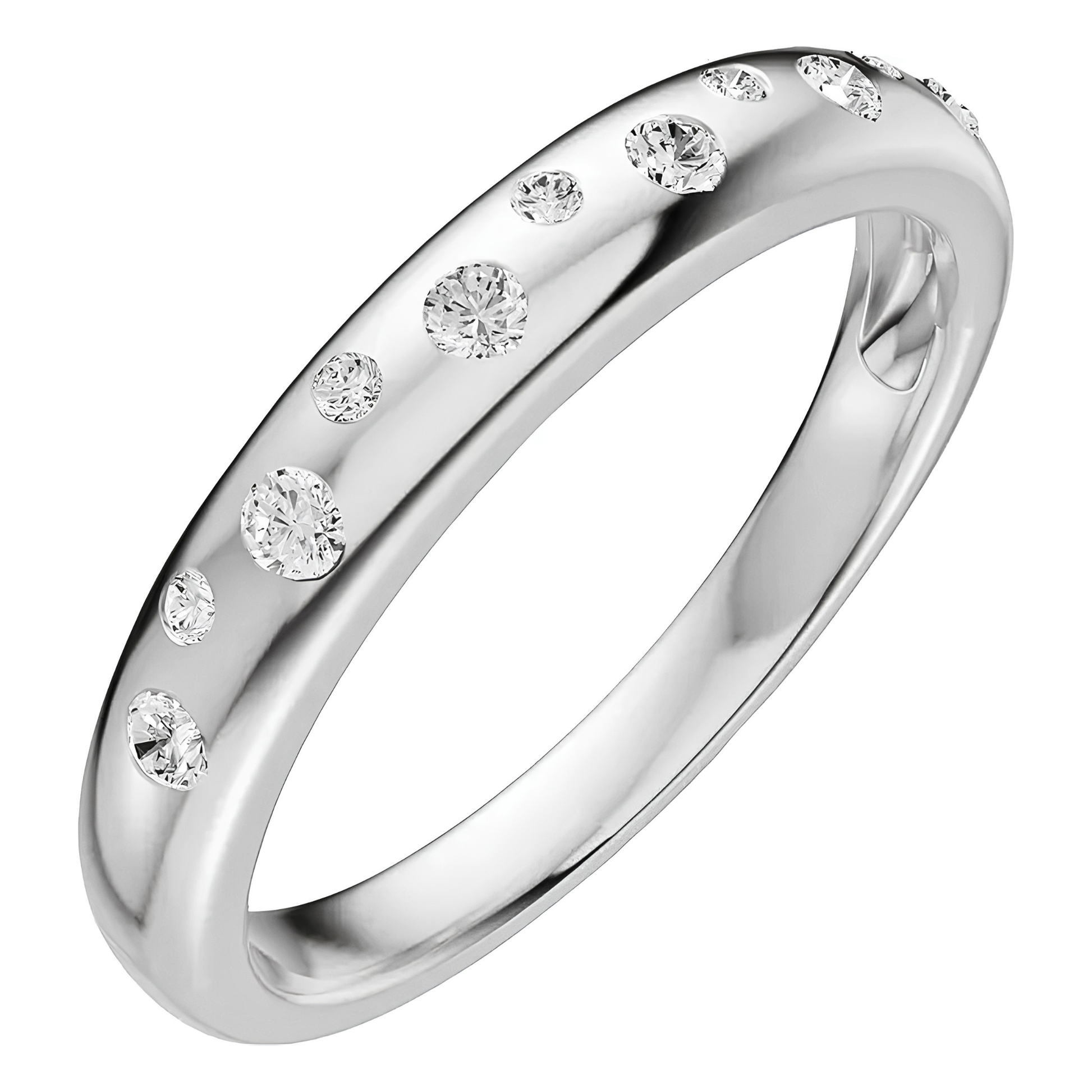 Rowan Flush-Set Diamond Dome Ring
