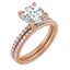 Charlotte Pavé Diamond Setting & Matching Wedding Ring