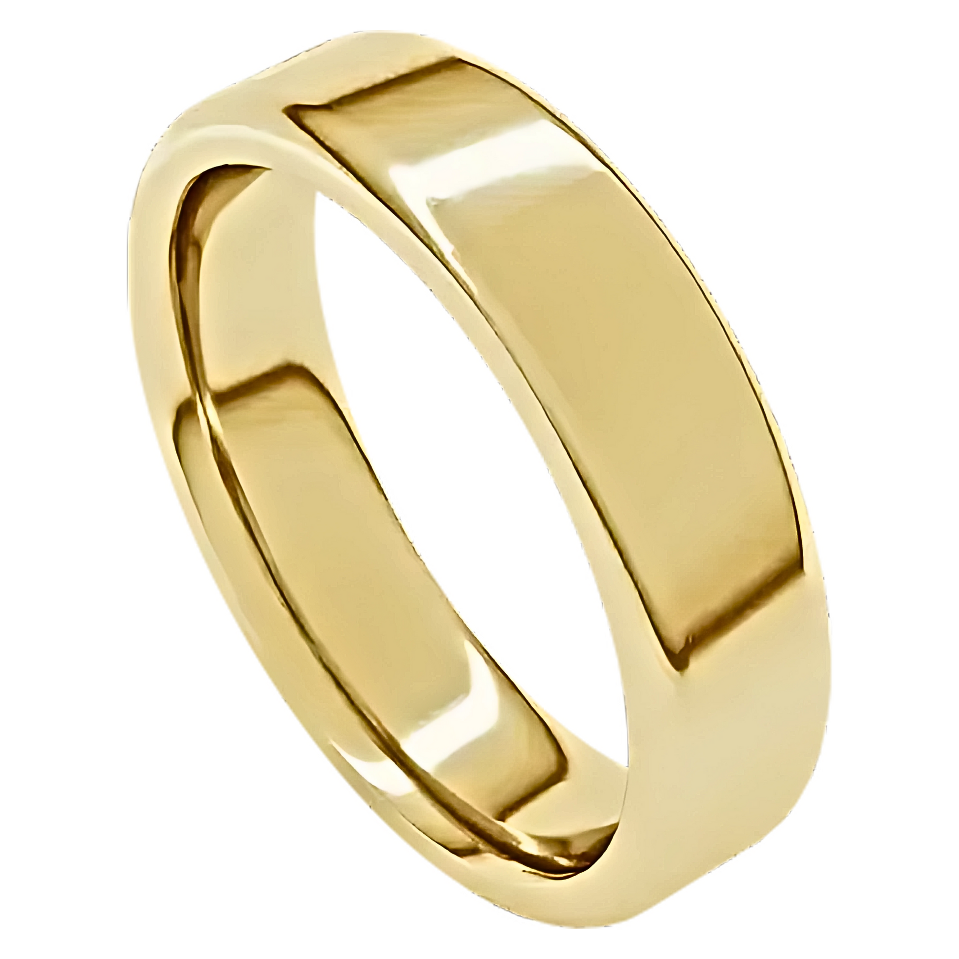 Comfort-Fit Round Edge Polished Men's Wedding Ring