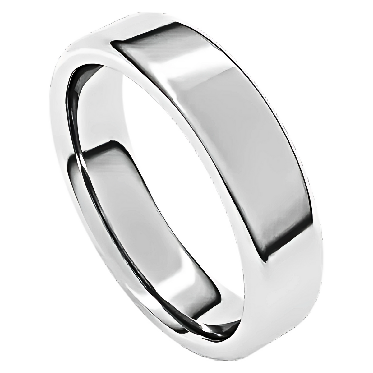 Comfort-Fit Round Edge Polished Men's Wedding Ring