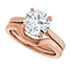 Isla Hidden Halo Cathedral Solitaire Setting & Matching Wedding Ring