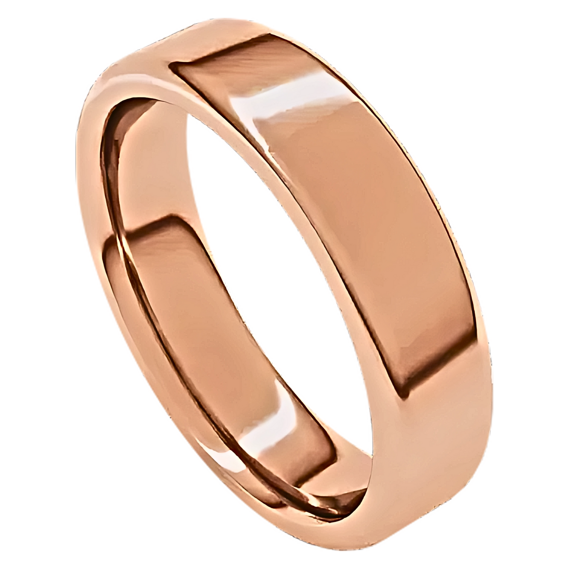 Comfort-Fit Round Edge Polished Men's Wedding Ring