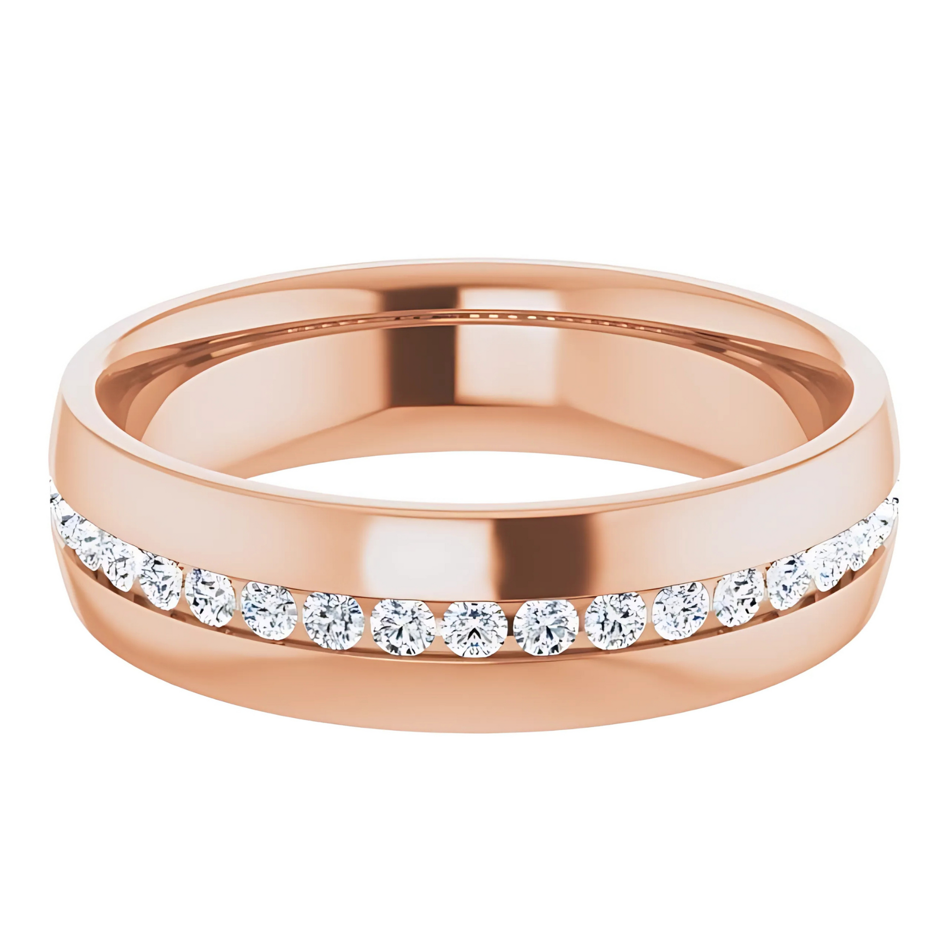 Channel Diamond Men's Wedding Ring
