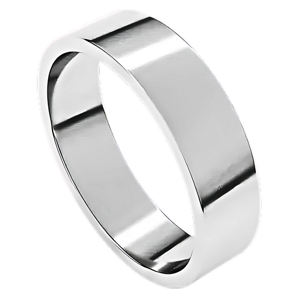 Classic Flat Polished Men's Wedding Ring