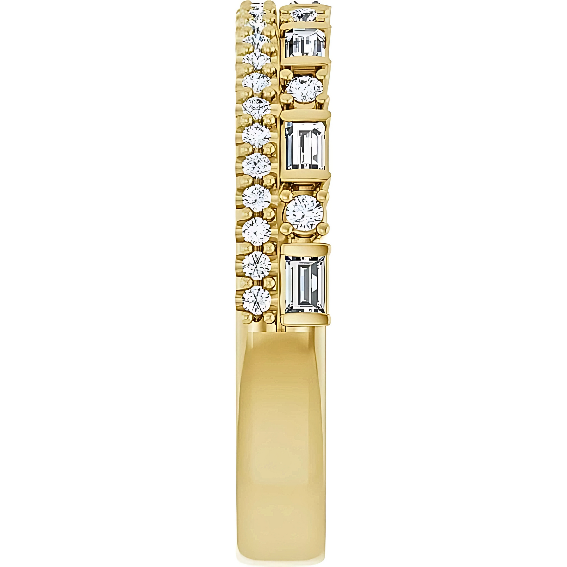 Ava Mixed-Shape Double Row Diamond Ring