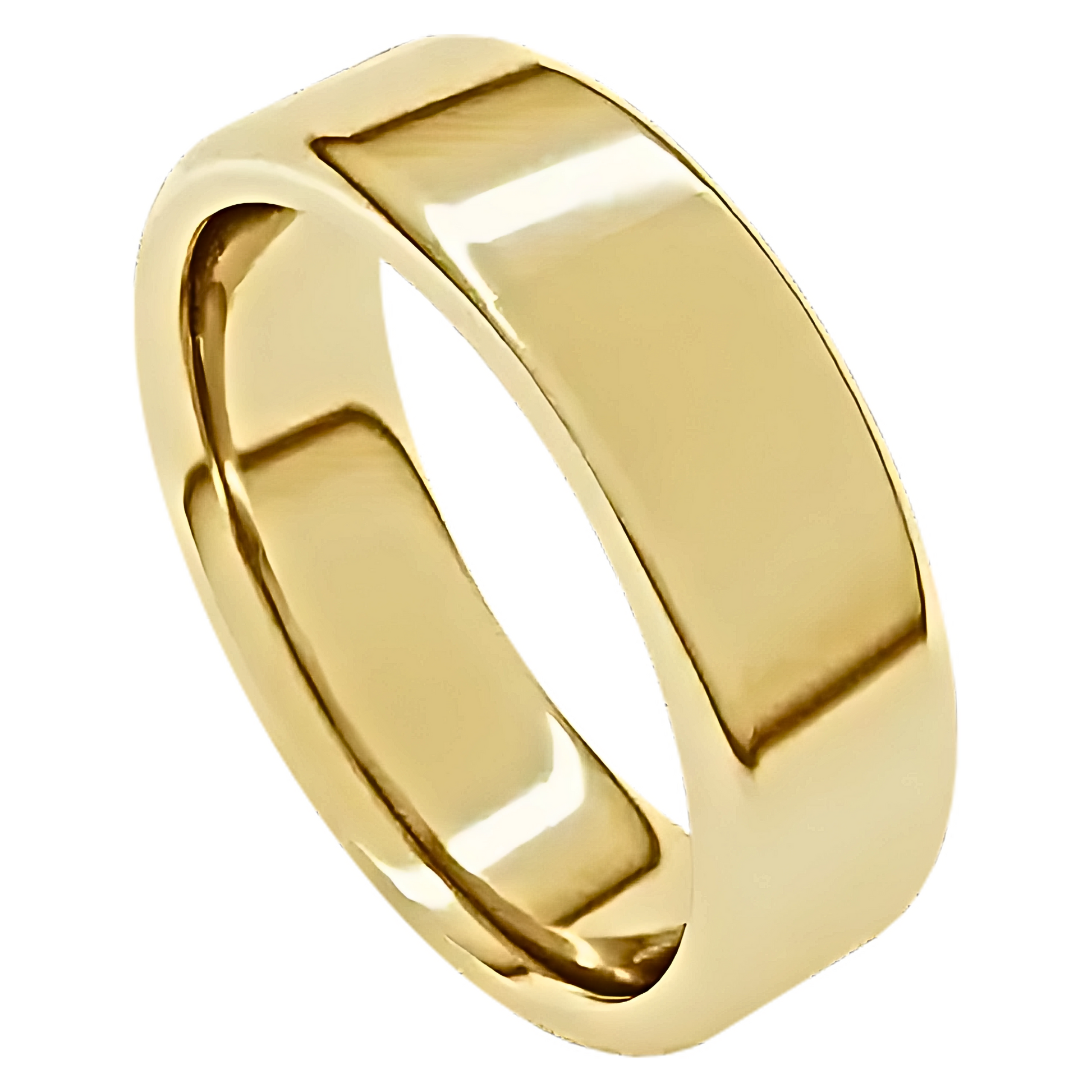 Comfort-Fit Round Edge Polished Men's Wedding Ring