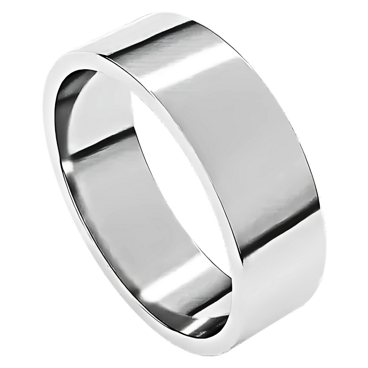 Classic Flat Polished Men's Wedding Ring