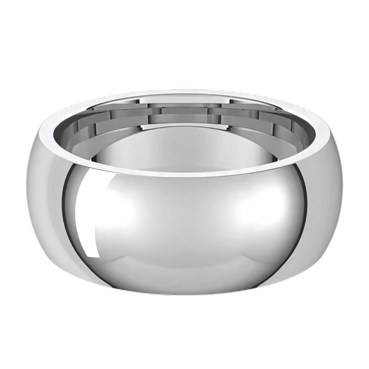 Comfort-Fit Half Round Polished Men's Wedding Ring