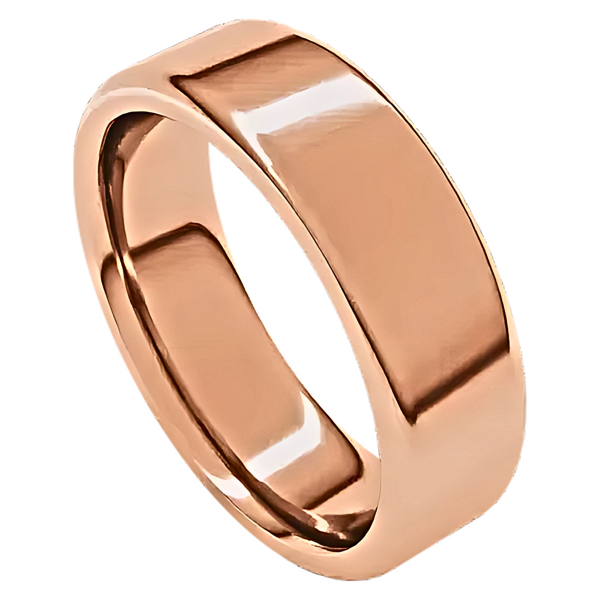 Comfort-Fit Round Edge Polished Men's Wedding Ring