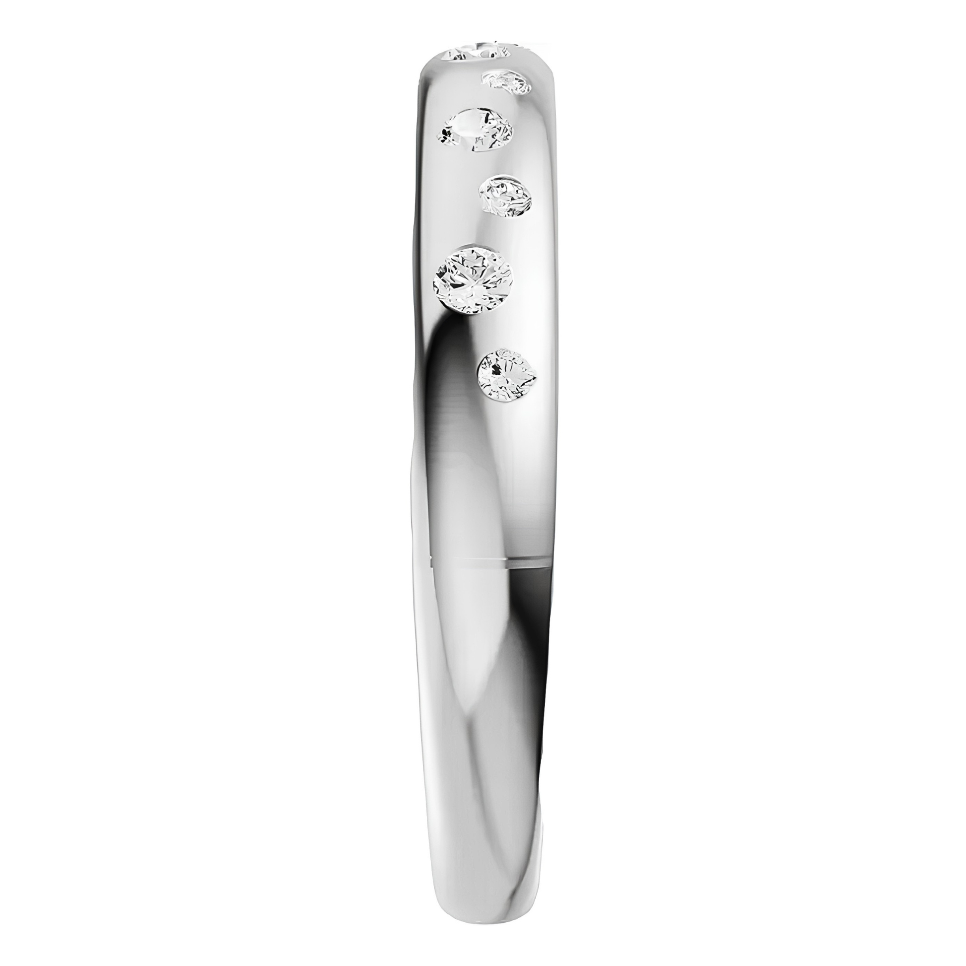Rowan Flush-Set Diamond Dome Ring