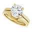 Isla Hidden Halo Cathedral Solitaire Setting & Matching Wedding Ring