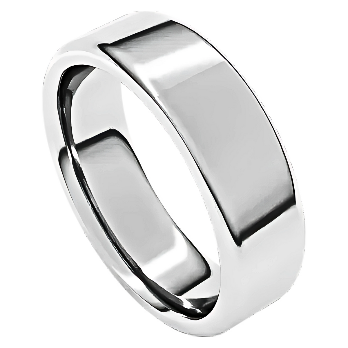 Comfort-Fit Round Edge Polished Men's Wedding Ring