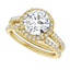 Samantha Halo Setting & Matching Wedding Ring
