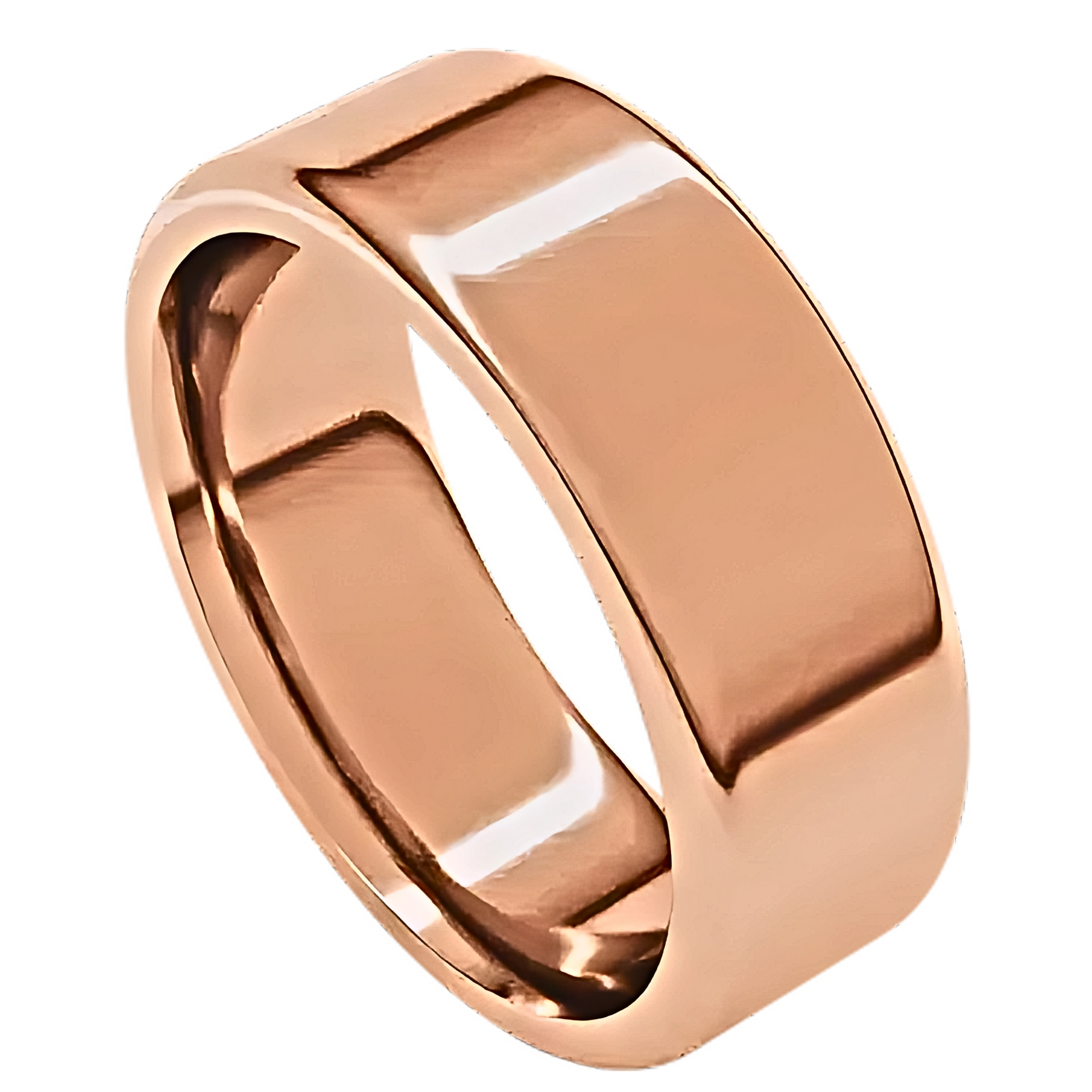 Comfort-Fit Round Edge Polished Men's Wedding Ring