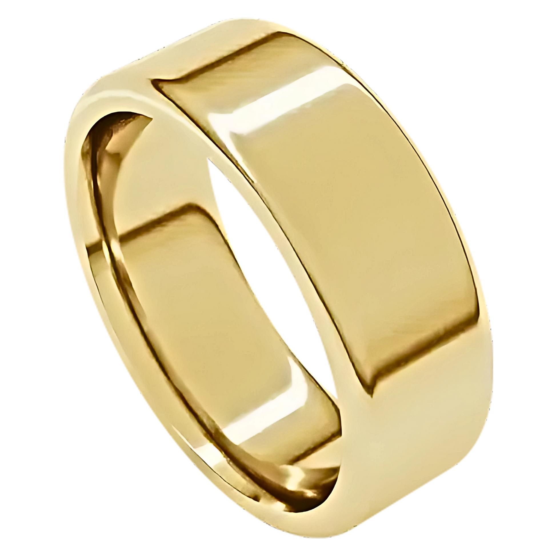 Comfort-Fit Round Edge Polished Men's Wedding Ring