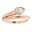 Dottie Pear Diamond Bezel Wrap Pinky Ring