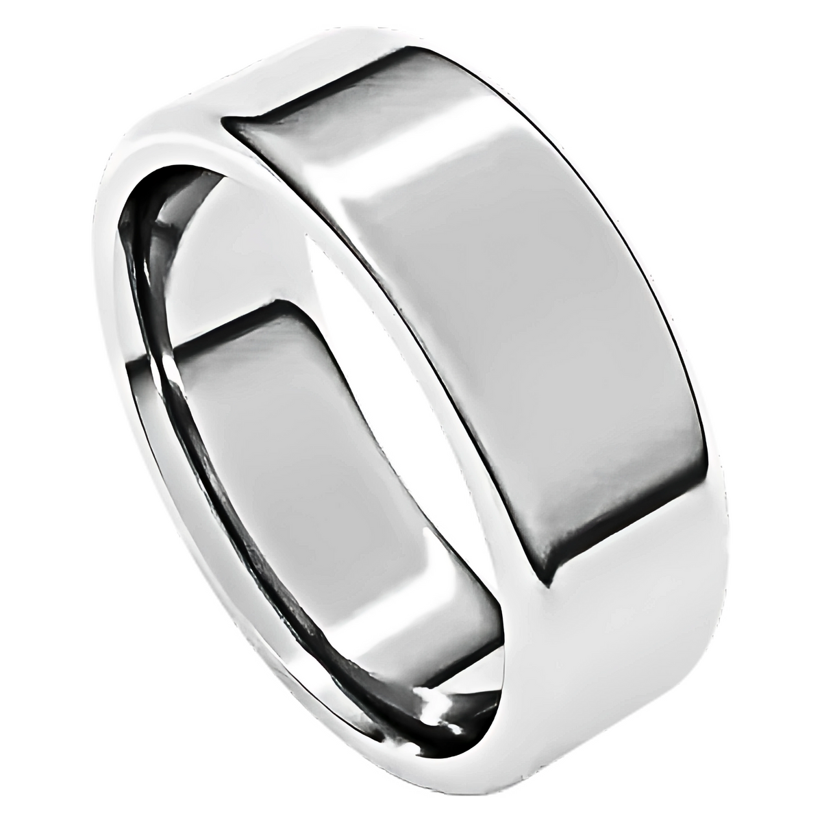 Comfort-Fit Round Edge Polished Men's Wedding Ring