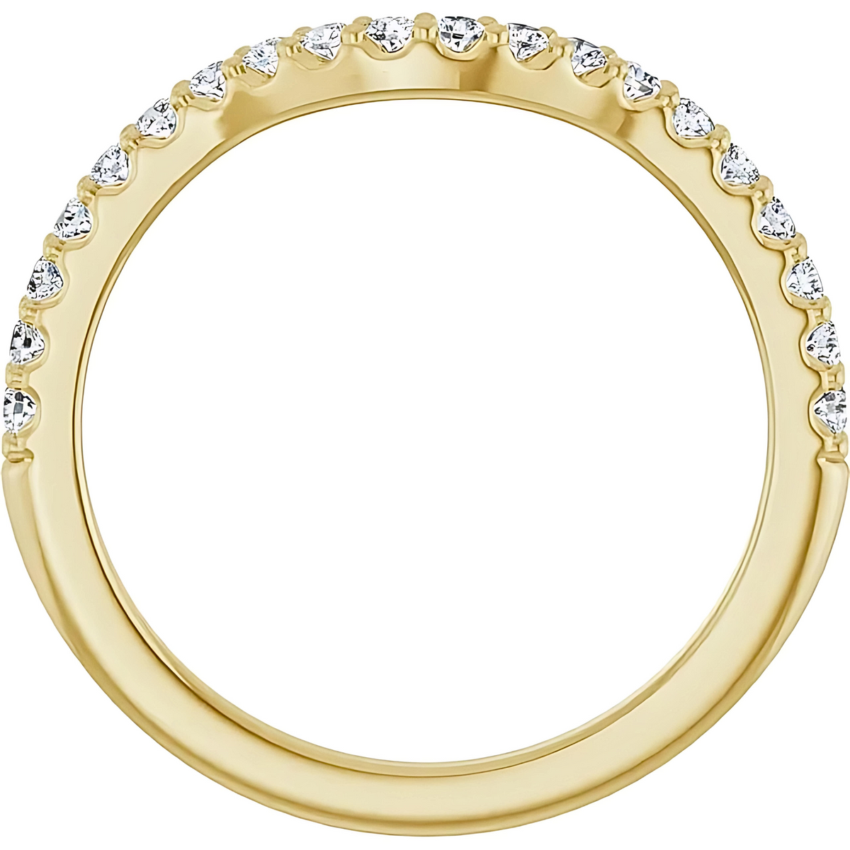 Summer Curved Pavé Diamond Wedding Ring