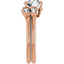 Sophia Three Stone Setting & Matching Wedding Ring