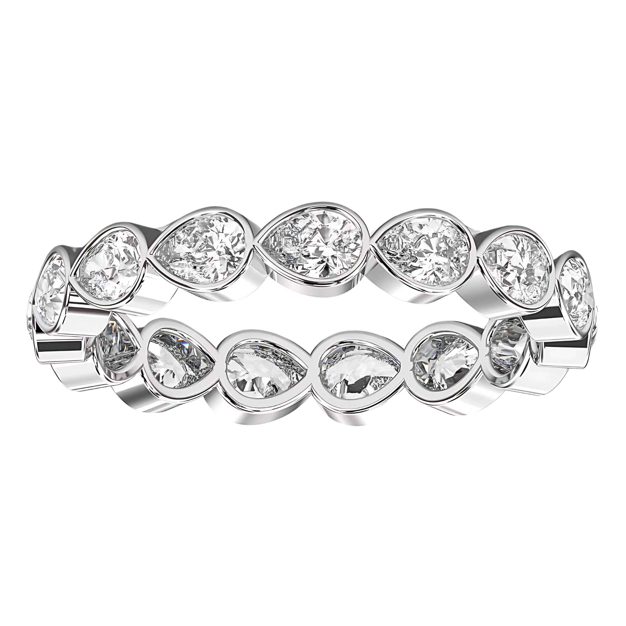 Ally East-West Pear Bezel Lab Grown Diamond Eternity Ring