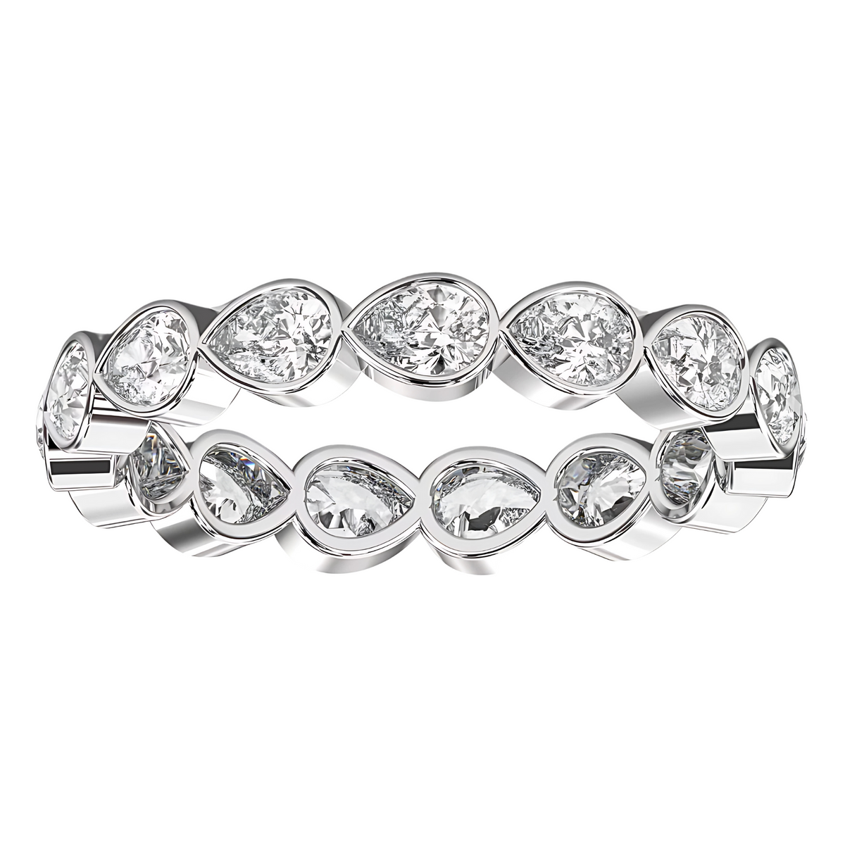 Ally East-West Pear Bezel Lab Grown Diamond Eternity Ring
