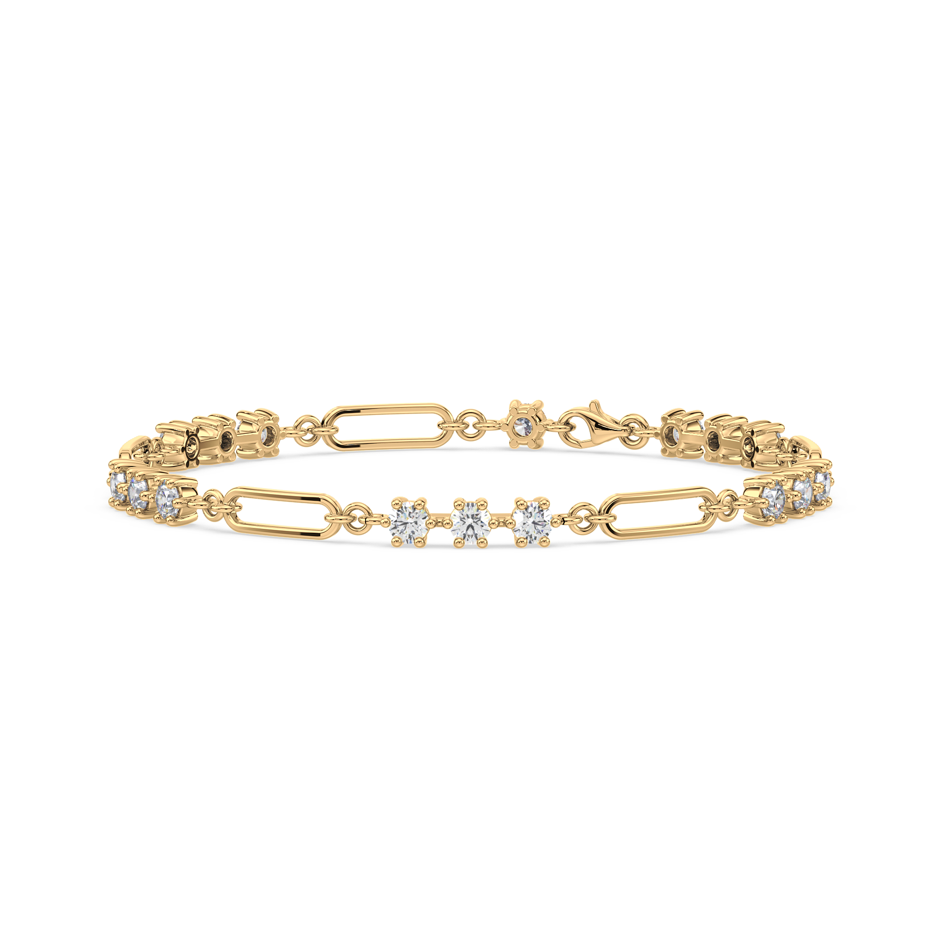 Murphie Lab Grown Diamond Paperclip Link Bracelet