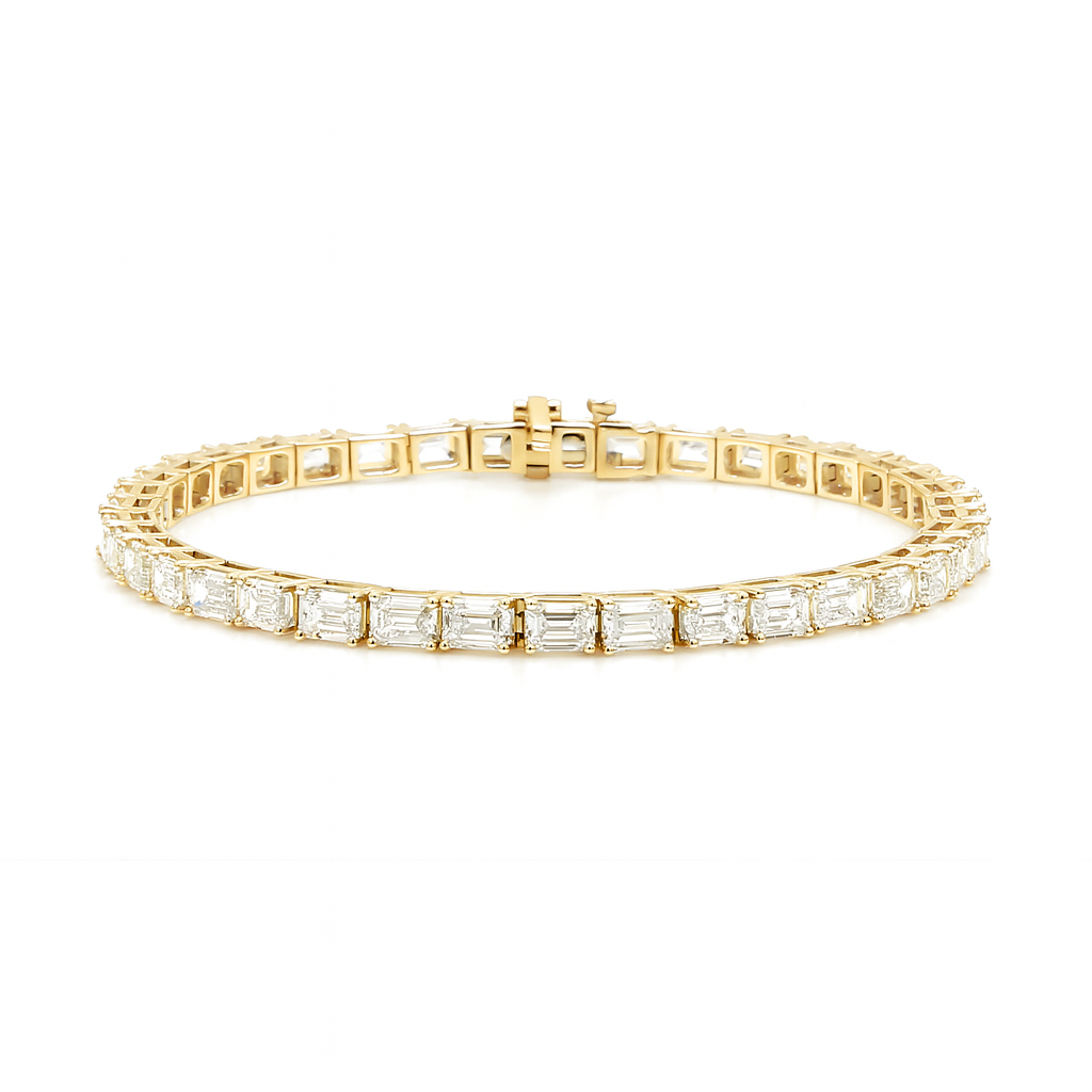 Paxton East-West Emerald Cut Lab Grown Diamond Tennis Bracelet