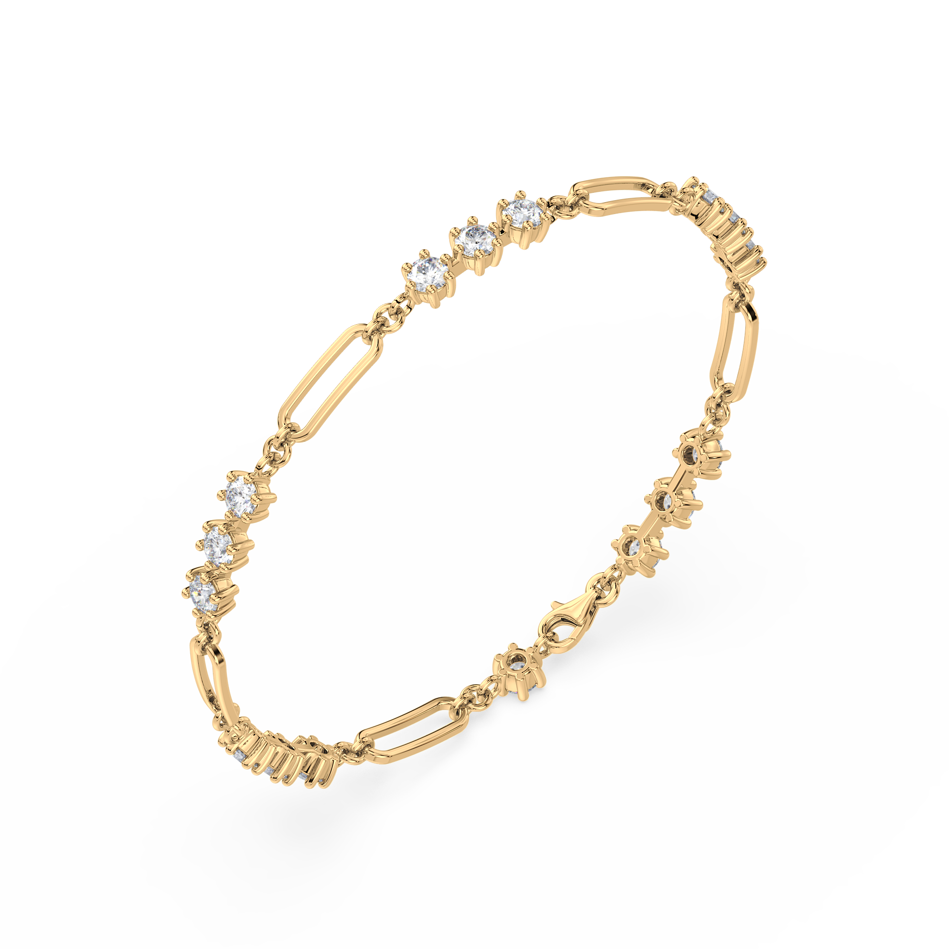 Murphie Lab Grown Diamond Paperclip Link Bracelet