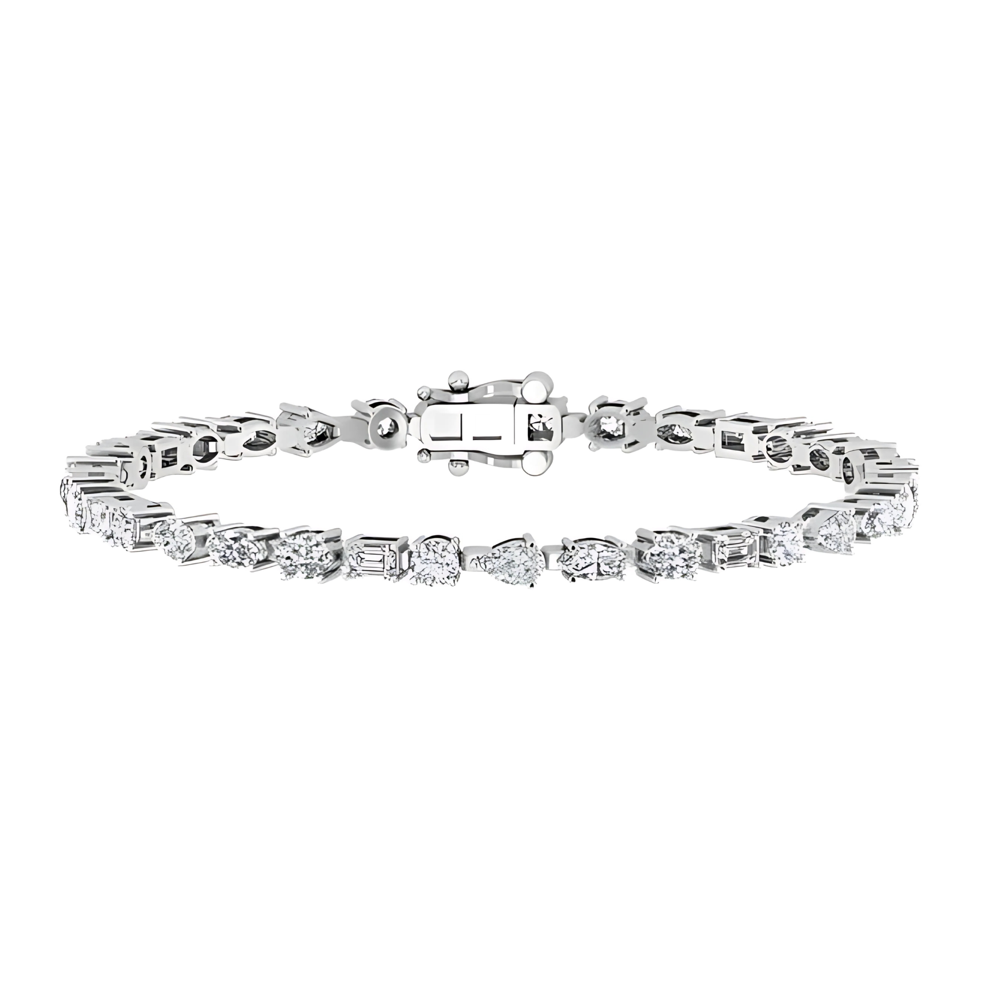 Kaia Mixed-Shape Lab Grown Diamond Tennis Bracelet