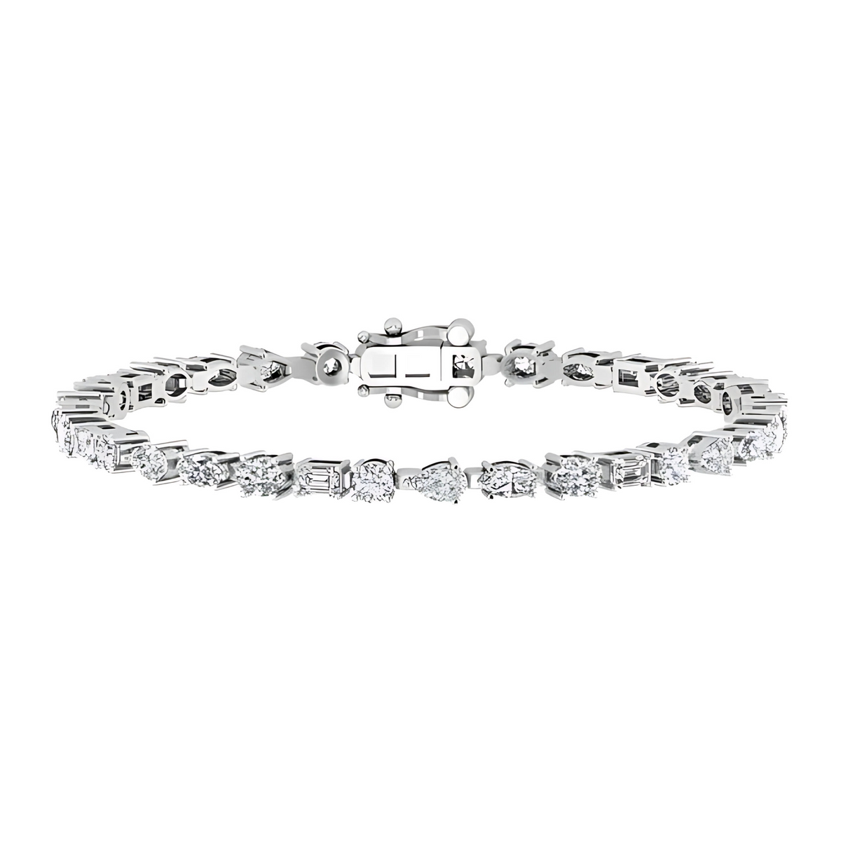 Kaia Mixed-Shape Lab Grown Diamond Tennis Bracelet