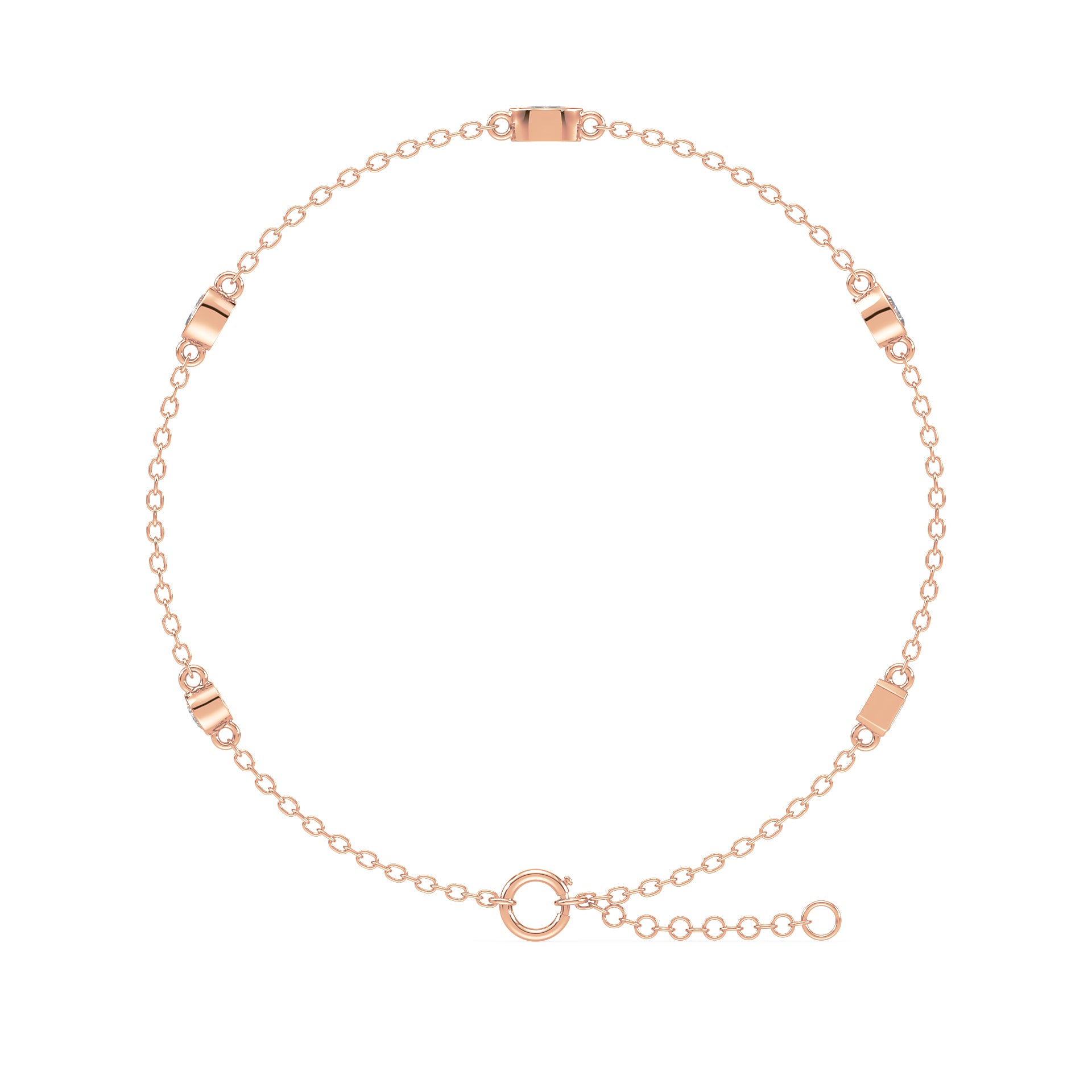 Stevie Mixed-Shape Lab Grown Diamond Bezel Station Bracelet