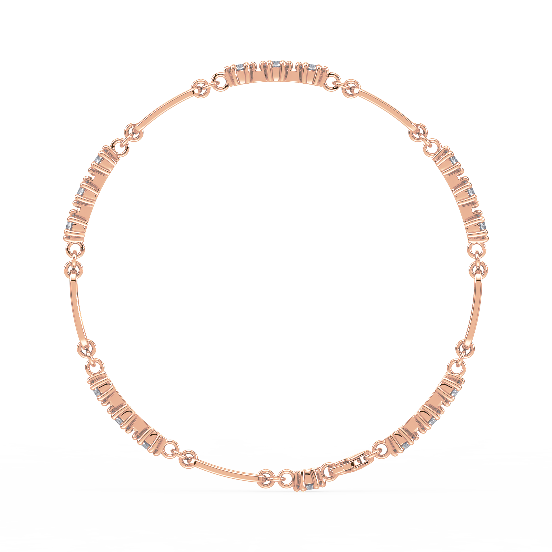 Murphie Lab Grown Diamond Paperclip Link Bracelet