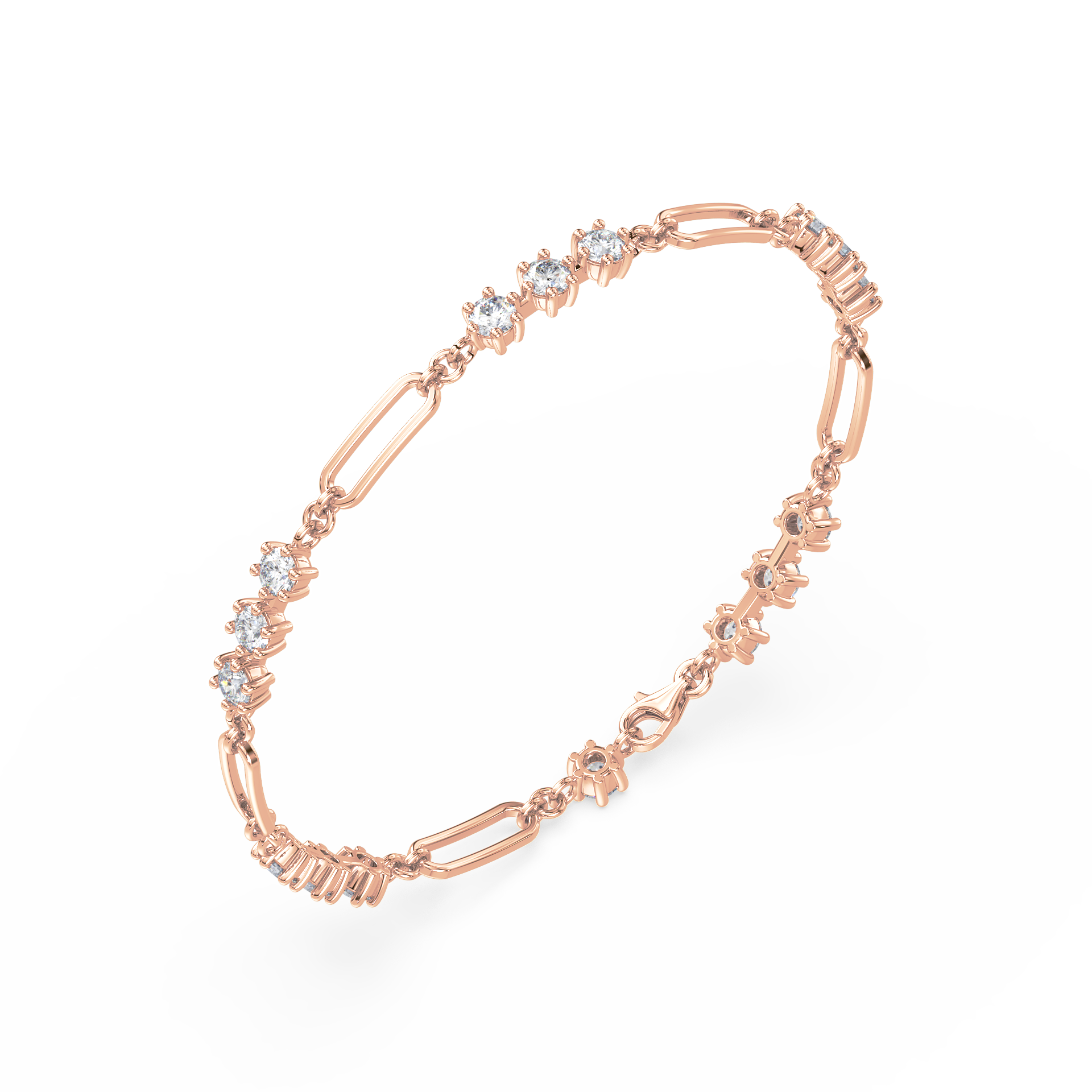 Murphie Lab Grown Diamond Paperclip Link Bracelet