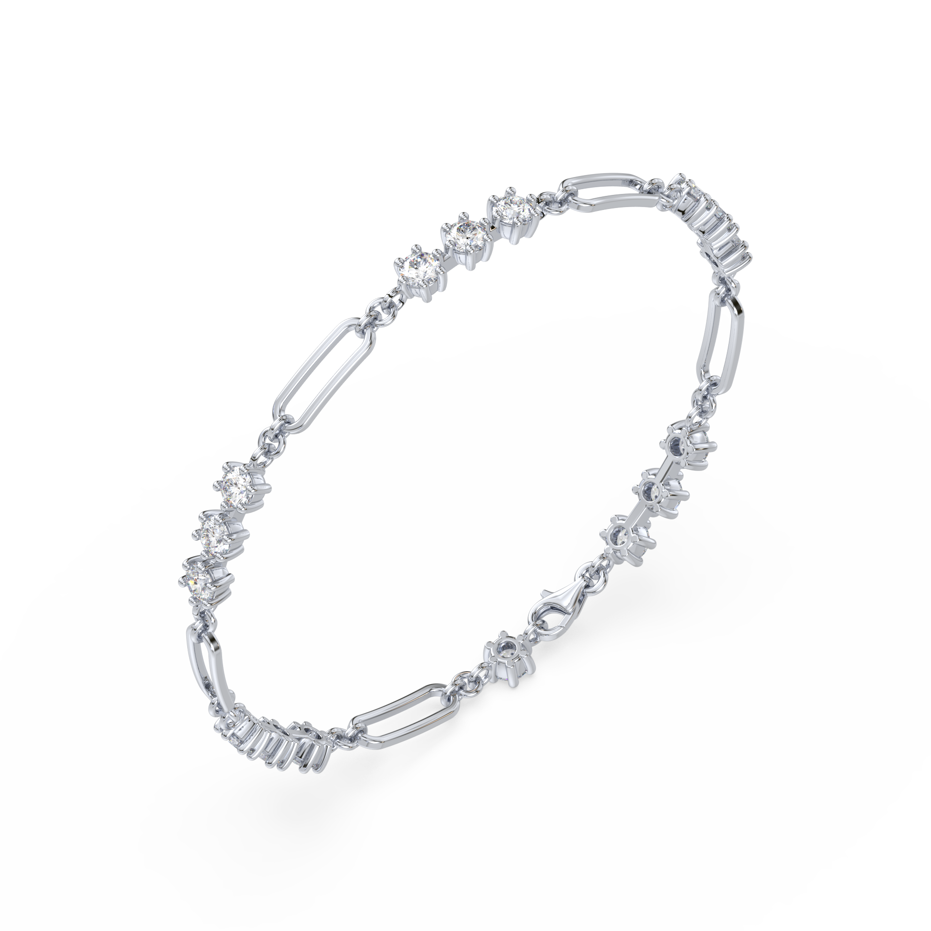 Murphie Lab Grown Diamond Paperclip Link Bracelet