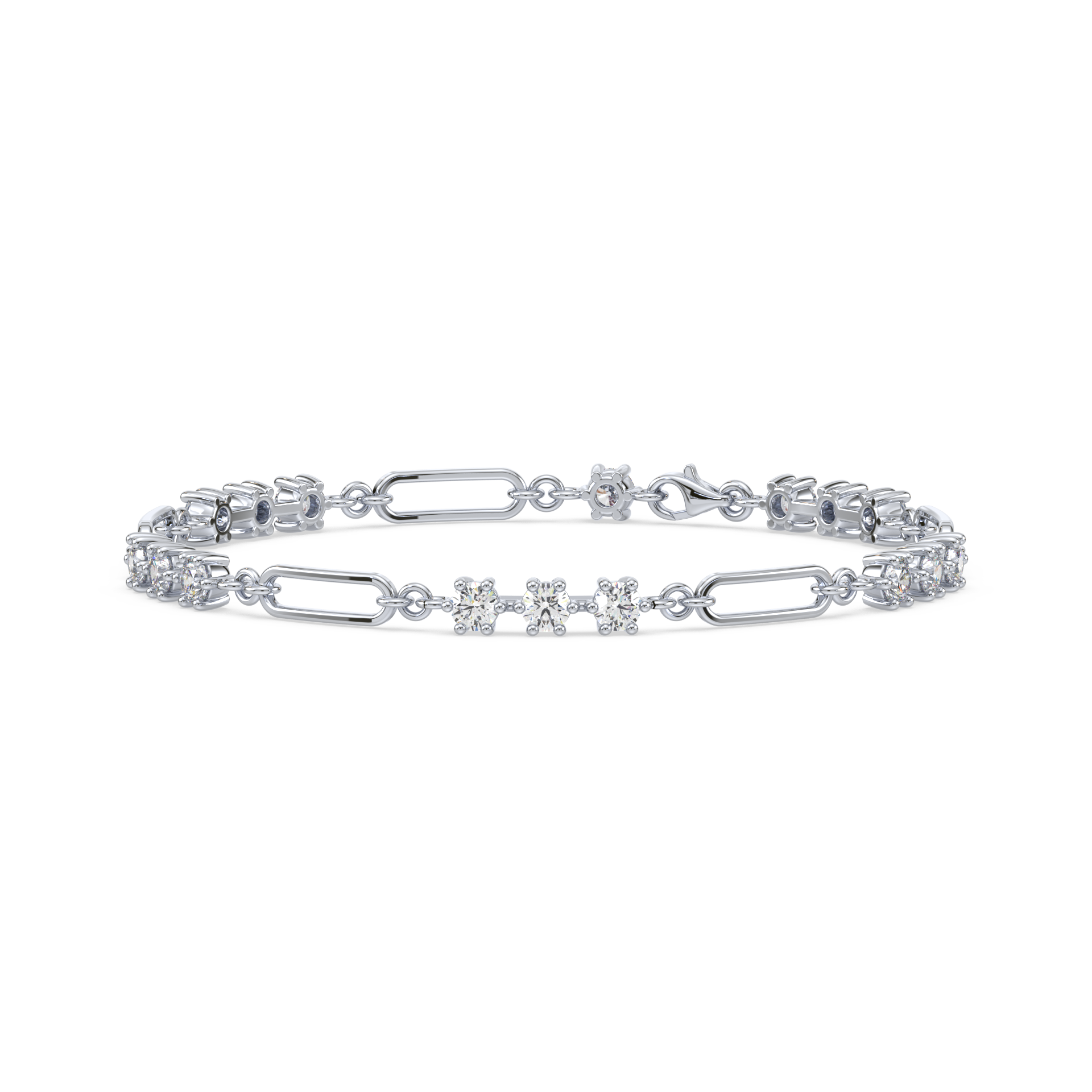 Murphie Lab Grown Diamond Paperclip Link Bracelet